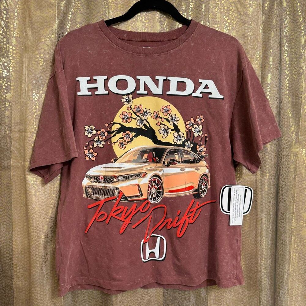 Honda Women's Boxy Tokyo Drift Civic Type R JDM Graphic T Shirt Small NWT